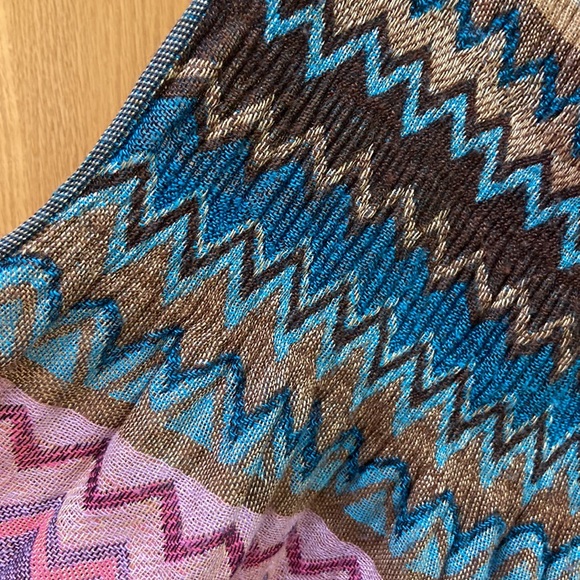 Multicolored scarf 72"L - Picture 3 of 4